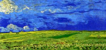 Vincent Van Gogh : Wheat field under clouded skies